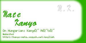 mate kanyo business card